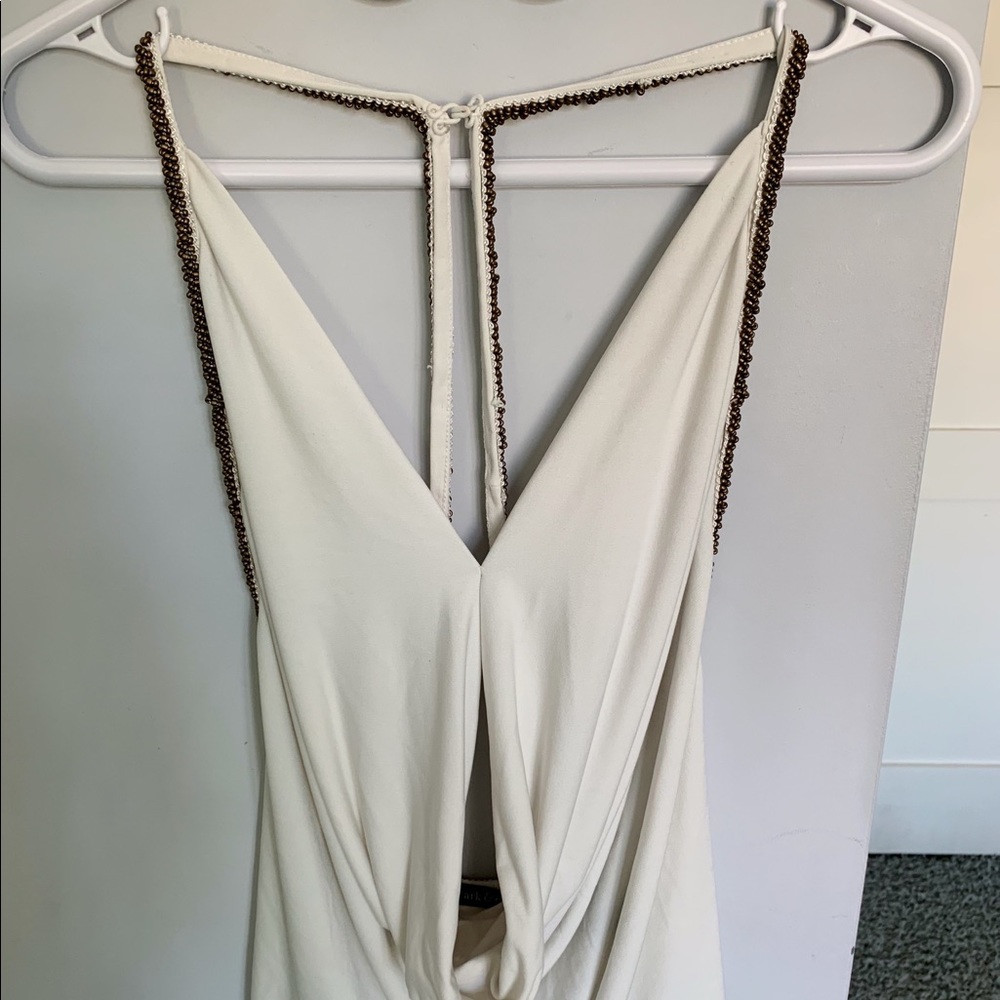 Fancy White Top with Open Back